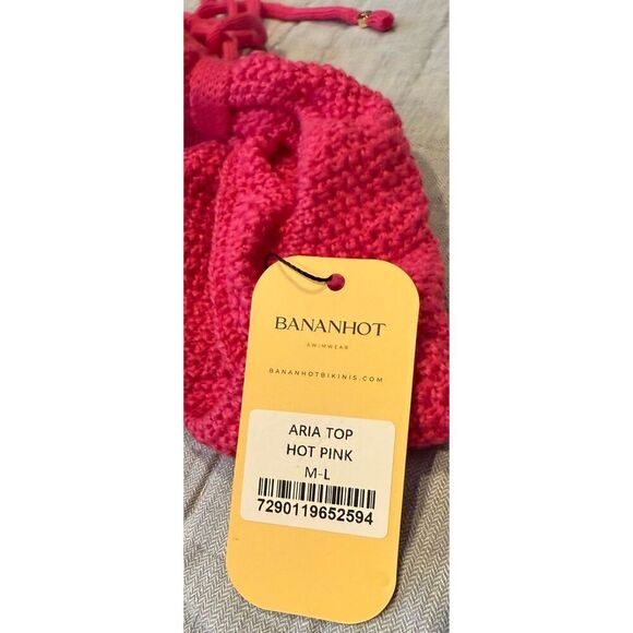 NWT BANANHOT *Revolve* ARIA HOT PINK - TOP - Knit Bandeau Top - Picture 9 of 12